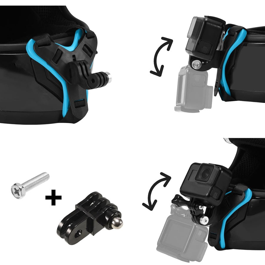 4-in-1 Motorcycle Helmet Chin Strap Mount Compatible with GoPro Insta 360 Session 4-in-1 Motorcycle Helmet Chin Strap Mount Compatible with GoPro Insta 360 Session